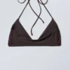 Top de bikini halter Turn – Marrón oscuro Top de bikini halter Turn – Marrón oscuro