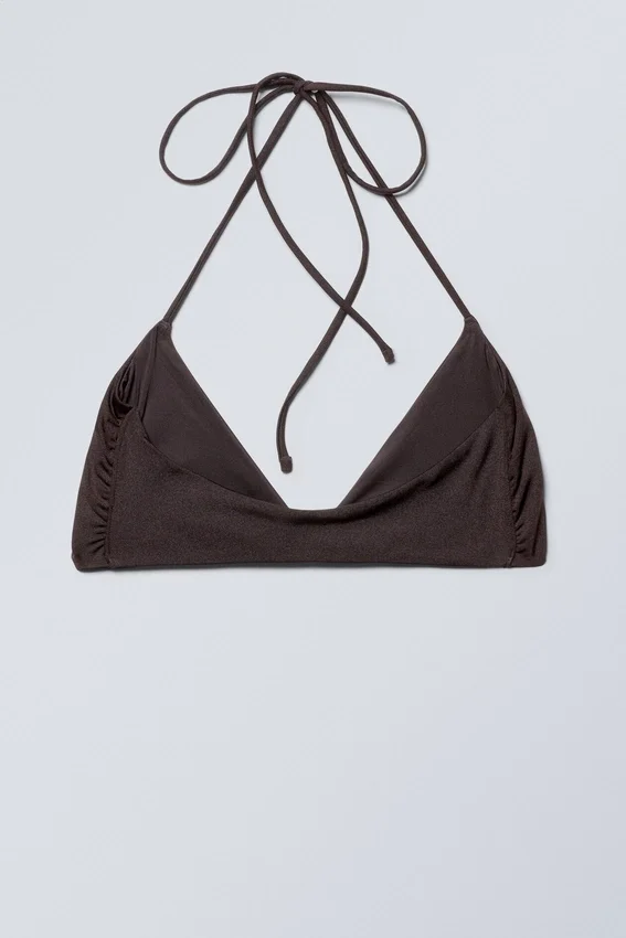Top de bikini halter Turn – Marrón oscuro Top de bikini halter Turn – Marrón oscuro