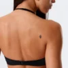 Top de bikini minimalista con cuello halter – Negro Top de bikini minimalista con cuello halter – Negro
