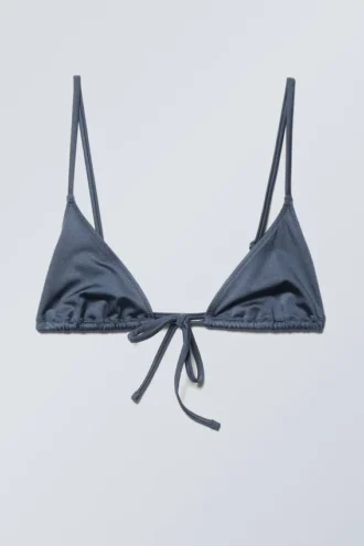 Top de bikini triangular – Azul brillante