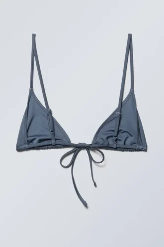 Top de bikini triangular – Azul brillante