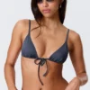 Top de bikini triangular – Azul oscuro Top de bikini triangular – Azul oscuro