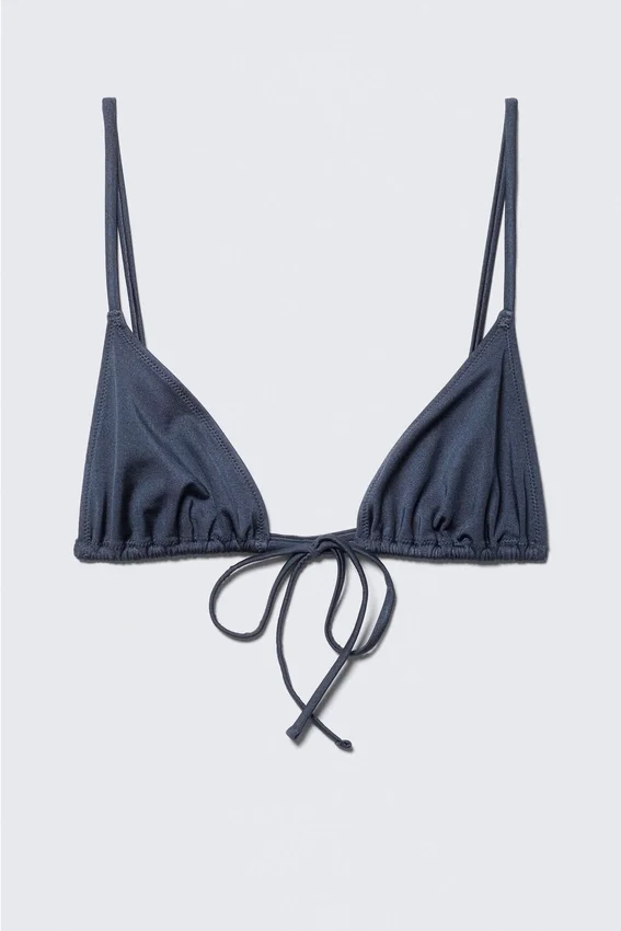 Top de bikini triangular – Azul oscuro Top de bikini triangular – Azul oscuro