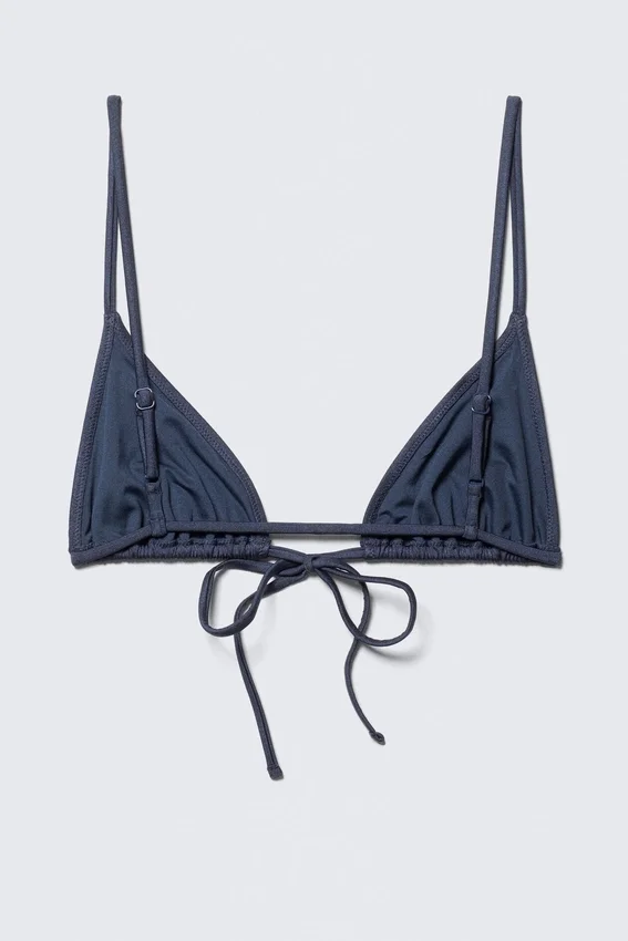 Top de bikini triangular – Azul oscuro Top de bikini triangular – Azul oscuro