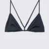 Top de bikini triangular con espalda nadadora – Azul oscuro brillante Top de bikini triangular con espalda nadadora – Azul oscuro brillante