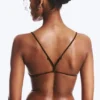 Top de bikini triangular con espalda nadadora – Marrón oscuro