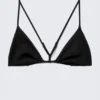 Top de bikini triangular con espalda nadadora – Negro Top de bikini triangular con espalda nadadora – Negro