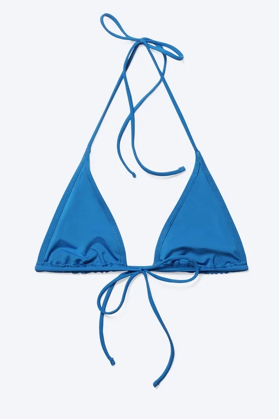 Top de bikini triangular con tirantes – Azul brillante Top de bikini triangular con tirantes – Azul brillante