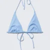 Top de bikini triangular con tirantes – Azul claro Top de bikini triangular con tirantes – Azul claro
