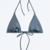 Top de bikini triangular con tirantes – Azul medio apagado Top de bikini triangular con tirantes – Azul medio apagado