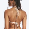 Top de bikini triangular con tirantes estructurados – Beige claro Top de bikini triangular con tirantes estructurados – Beige claro