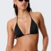 Top de bikini triangular con tirantes – Negro Top de bikini triangular con tirantes – Negro