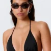 Top de bikini triangular con tirantes – Negro Top de bikini triangular con tirantes – Negro