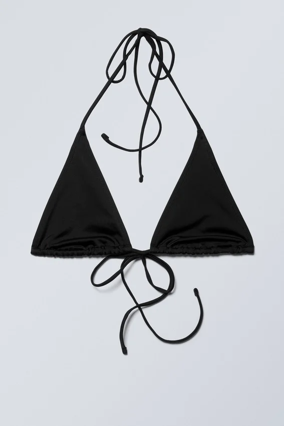 Top de bikini triangular con tirantes – Negro Top de bikini triangular con tirantes – Negro