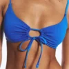 Top de bikini triangular fruncido – Azul brillante Top de bikini triangular fruncido – Azul brillante