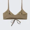 Top de bikini triangular fruncido – Dusty Mole Top de bikini triangular fruncido – Dusty Mole