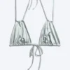 Top de bikini triangular – Gris claro empolvado Top de bikini triangular – Gris claro empolvado