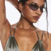 Top de bikini triangular – Gris empolvado Top de bikini triangular – Gris empolvado