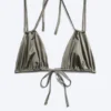 Top de bikini triangular – Gris empolvado Top de bikini triangular – Gris empolvado