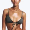 Top de bikini triangular – Gris oscuro Top de bikini triangular – Gris oscuro