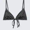 Top de bikini triangular – Gris oscuro Top de bikini triangular – Gris oscuro
