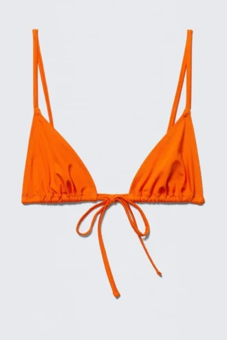 Top de bikini triangular – Naranja brillante