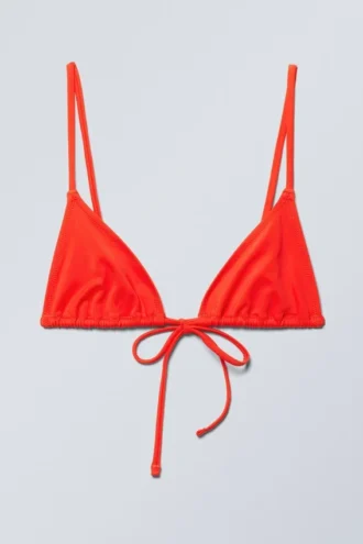 Top de bikini triangular – Naranja brillante