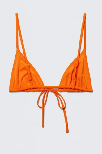 Top de bikini triangular – Naranja brillante