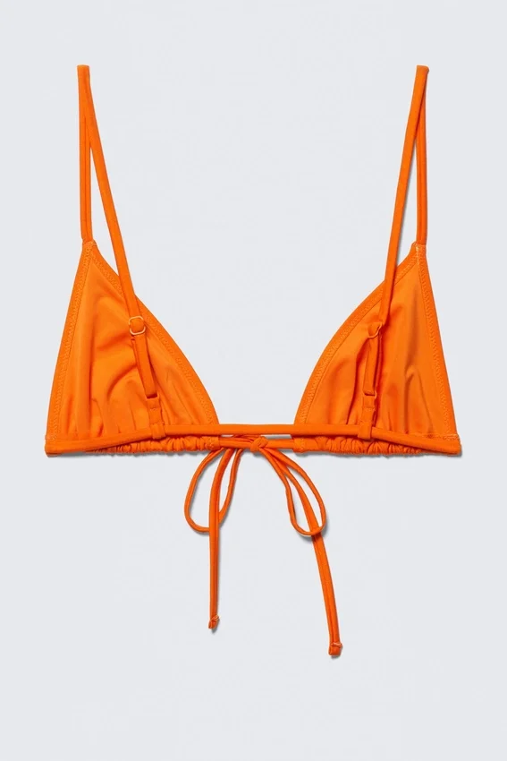Top de bikini triangular – Naranja brillante Top de bikini triangular – Naranja brillante