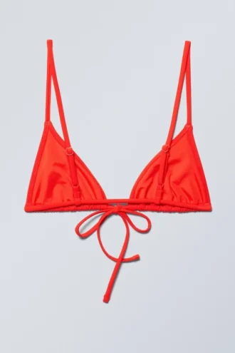 Top de bikini triangular – Naranja brillante