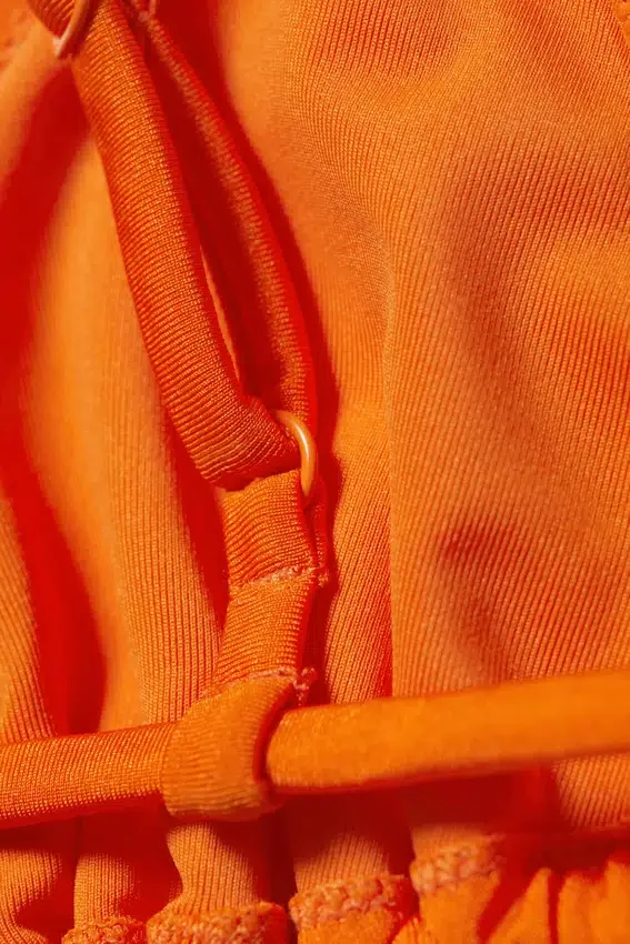 Top de bikini triangular – Naranja brillante Top de bikini triangular – Naranja brillante