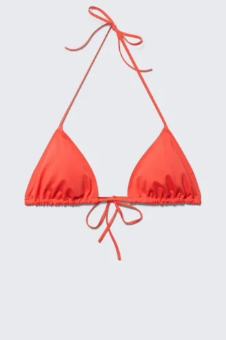 Top de bikini triangular – Rojo brillante
