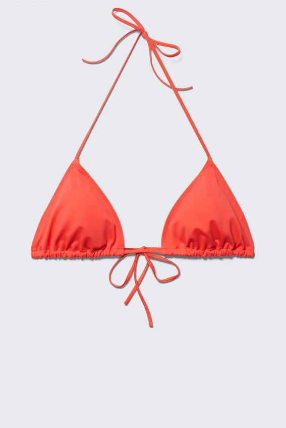 Top de bikini triangular – Rojo brillante Top de bikini triangular – Rojo brillante