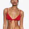 Top de bikini triangular – Rojo brillante Top de bikini triangular – Rojo brillante