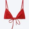 Top de bikini triangular – Rojo brillante Top de bikini triangular – Rojo brillante