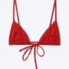 Top de bikini triangular – Rojo brillante Top de bikini triangular – Rojo brillante