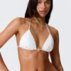 Top de bikini triangular Shell – Blanco