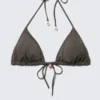 Top de bikini triangular Shell – Dark Mole
