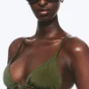 Top de bikini triangular – Verde oscuro – Brillo Top de bikini triangular – Verde oscuro – Brillo