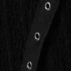 Top de cuello barco con detalle de ojales de punto – Negro Top de cuello barco con detalle de ojales de punto – Negro