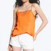 Top de encaje satinado – Naranja Top de encaje satinado – Naranja