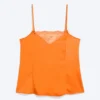 Top de encaje satinado – Naranja Top de encaje satinado – Naranja
