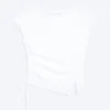 Top de manga corta con fruncidos – Blanco Top de manga corta con fruncidos – Blanco