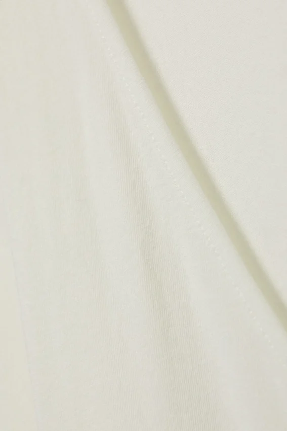 Top de manga larga con escote en V pronunciado – Blanco Top de manga larga con escote en V pronunciado – Blanco