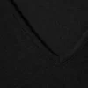 Top de manga larga con escote en V pronunciado – Negro Top de manga larga con escote en V pronunciado – Negro