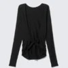 Top de manga larga con espalda abierta – Negro Top de manga larga con espalda abierta – Negro