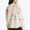 Top de manga larga con estampado y corte recto – Beige claro – Estampado urbano Top de manga larga con estampado y corte recto – Beige claro – Estampado urbano