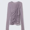 Top de manga larga con fruncidos – Lila Top de manga larga con fruncidos – Lila