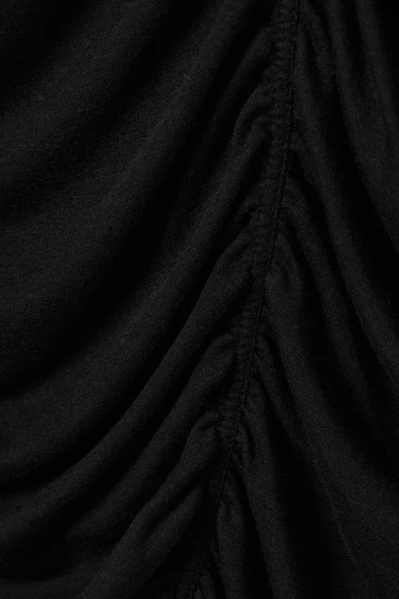 Top de manga larga con fruncidos – Negro Top de manga larga con fruncidos – Negro