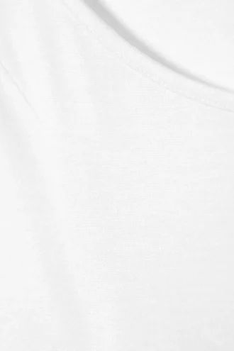 Top de manga larga con hombros descubiertos – Blanco
